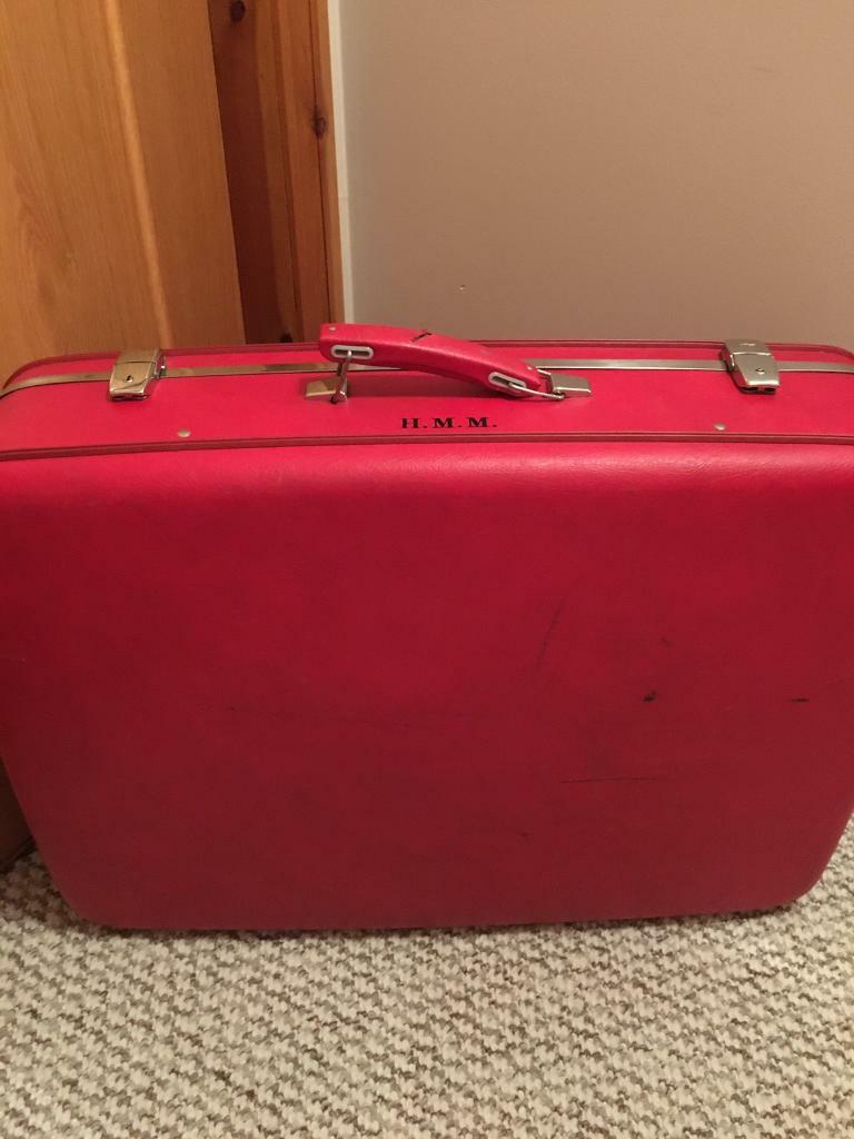 vintage antler suitcase